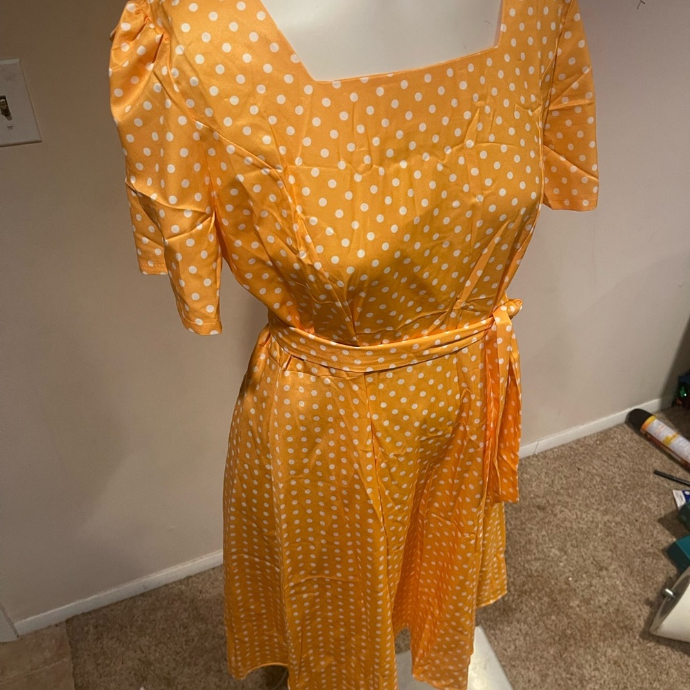 Polka Dot Orange Dress